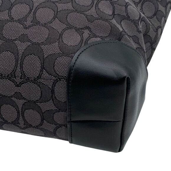 Coach Zip Top Tote in Signature Jacquard Black Smoke F29958 - Picture 16 of 16